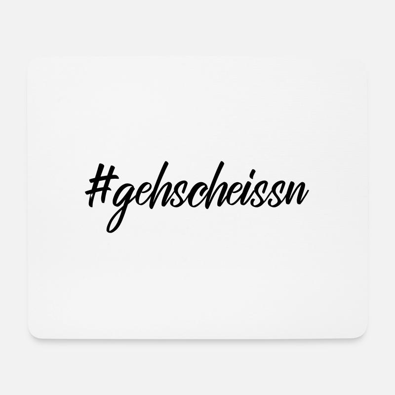 Österreich Geh Scheißn Hashtag Lustiges Geschenk - Mousepad (Querformat) - Weiß