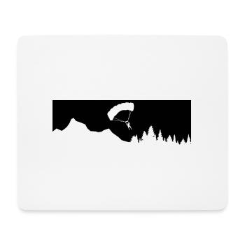 Montagne - Parapente - (15) - Tapis de souris (format paysage) - blanc - Devant