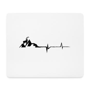 Heartbeat - Goat - Mountain - (4) - Mouse Pad (horizontal) - white - Front