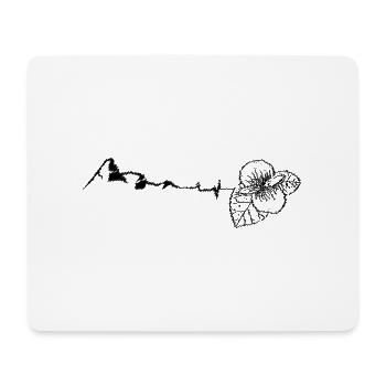 Flower - Heartbeat - Mountain - (9) - Mouse Pad (horizontal) - white - Front