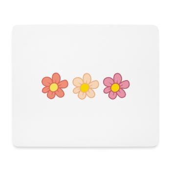 Fleurs - Tapis de souris (format paysage) - blanc - Devant