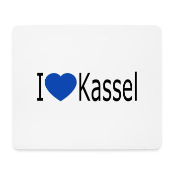 J’adore Kassel - Tapis de souris (format paysage) - blanc - Devant