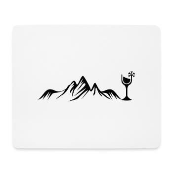 Vin - Montagne - - Tapis de souris (format paysage) - blanc - Devant