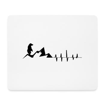 Heartbeat - Bear - Mountain - (2) - Mouse Pad (horizontal) - white - Front