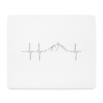Heartbeat mountain - Mouse Pad (horizontal) - white - Front
