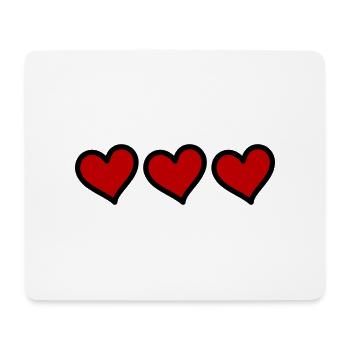 Coeur Symboles Amour - Tapis de souris (format paysage) - blanc - Devant