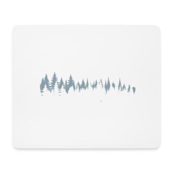 Serene Forest Silhouette Illustration - Mouse Pad (horizontal) - white - Front