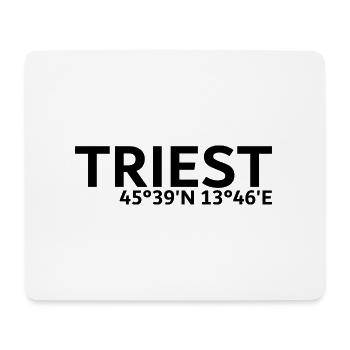 Triest Koordinaten - Mousepad (Querformat) - Weiß - Vorne