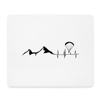 Heartbeat - Mountain - Paragliding - (2) - Mouse Pad (horizontal) - white - Front
