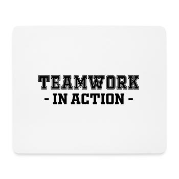teamworkinaction - Mousepad (Querformat) - Weiß - Vorne