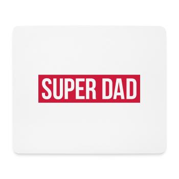 SUPER PAPA - Tapis de souris (format paysage) - blanc - Devant