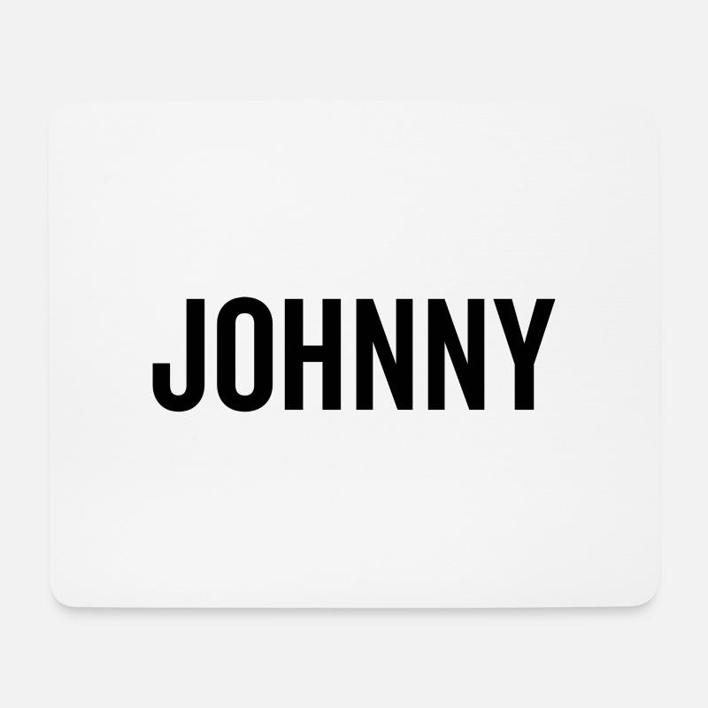 Johnny Custom Name Schriftart Text Geburtstag - Mousepad (Querformat) - Weiß