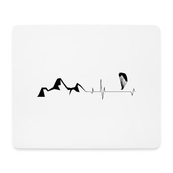 Heartbeat - Mountain - Paragliding - (3) - Mouse Pad (horizontal) - white - Front