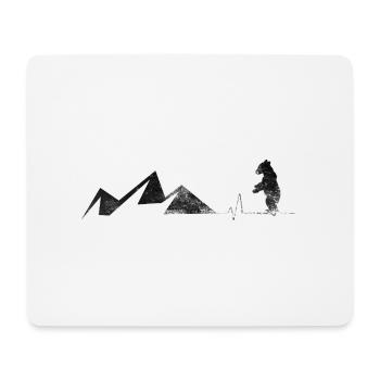 Heartbeat - Bear - Mountain - (5) - Mouse Pad (horizontal) - white - Front