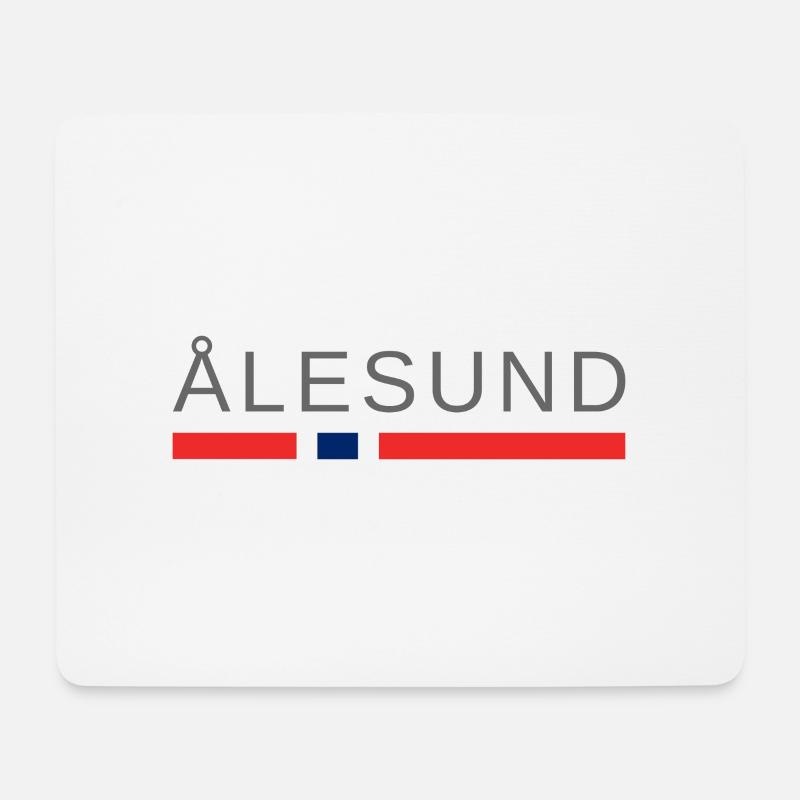 Alesund Norwegen - Mousepad (Querformat) - Weiß
