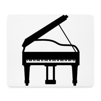 Klavier musik - Mousepad (Querformat) - Weiß - Vorne