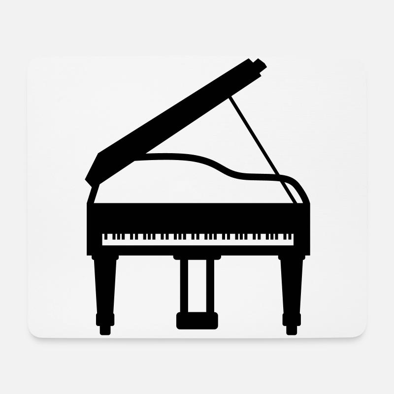 Klavier musik - Mousepad (Querformat) - Weiß