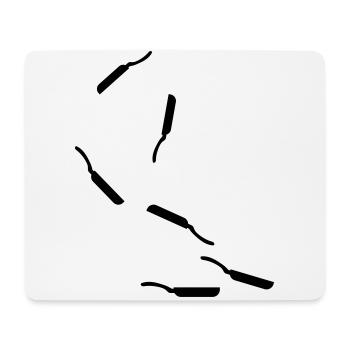 Pfanne Icon - Mousepad (Querformat) - Weiß - Vorne