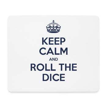 Keep calm and roll the dice - Tapis de souris (format paysage) - blanc - Devant