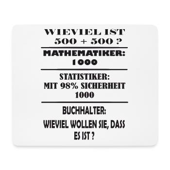 Mathematiker, Statistiker, Buchhalter Witz - Mousepad (Querformat) - Weiß - Vorne