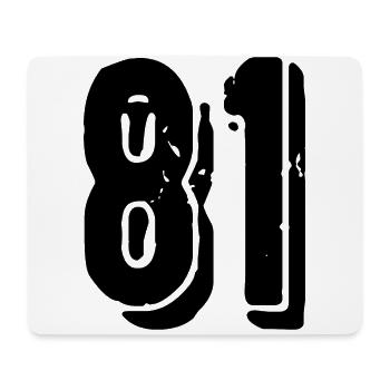 81 number jersey - Mouse Pad (horizontal) - white - Front