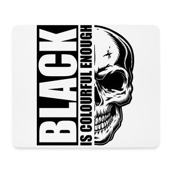 black colourful enough skull | Colors can be changed - Mouse Pad (horizontal) - white - Front