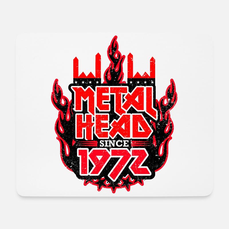 METALHEAD since 1972 - Mousepad (Querformat) - Weiß