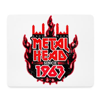 METALHEAD since 1963 - Mousepad (Querformat) - Weiß - Vorne