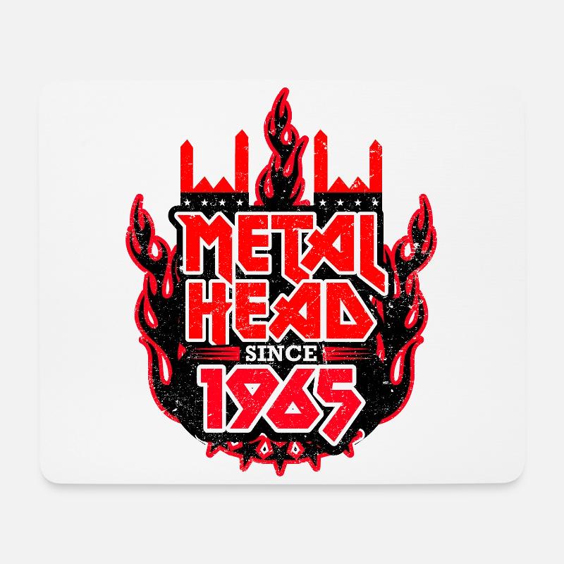 METALHEAD since 1965 - Mousepad (Querformat) - Weiß
