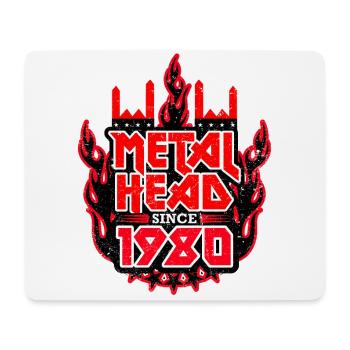 METALHEAD since 1980 - Mousepad (Querformat) - Weiß - Vorne