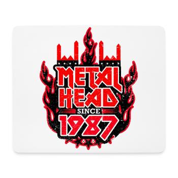 METALHEAD depuis 1987 - Tapis de souris (format paysage) - blanc - Devant
