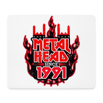 METALHEAD since 1991 - Mousepad (Querformat) - Weiß - Vorne