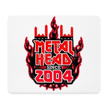 METALHEAD since 2004 - Mouse Pad (horizontal) - white - Front