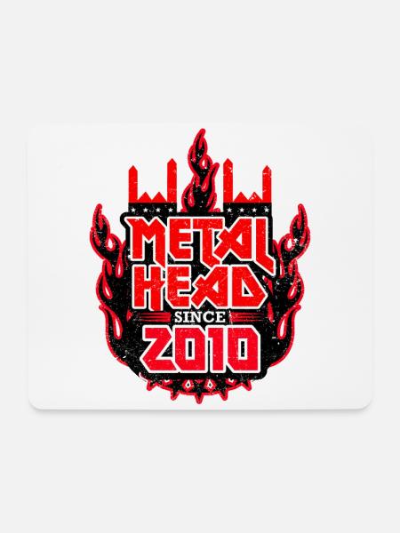 METALHEAD since 2010 - Mousepad (Querformat) - Weiß