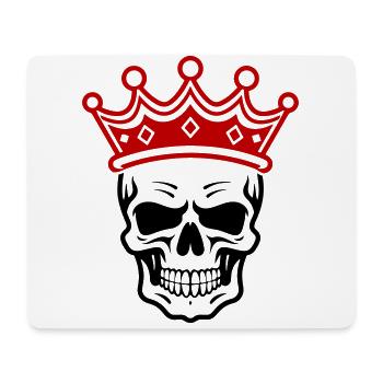Couronne de Roi Crâne - Tapis de souris (format paysage) - blanc - Devant