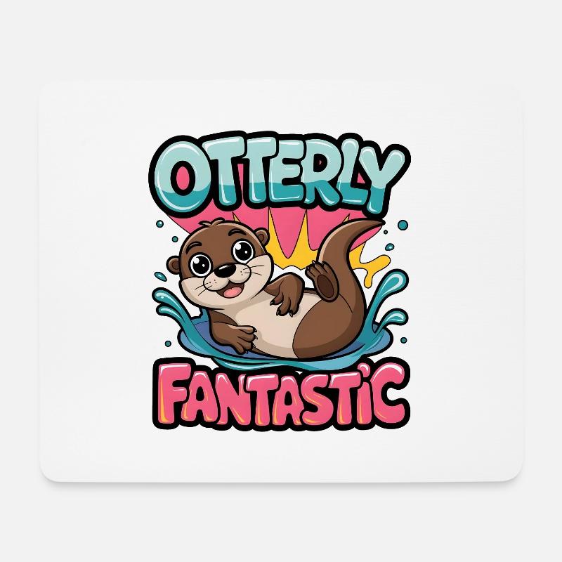 Otterly Fantastic - Mouse Pad (horizontal) - white