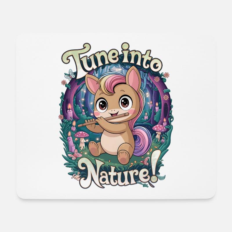 Stimmen Sie sich auf die Natur ein! - Mousepad (Querformat) - Weiß