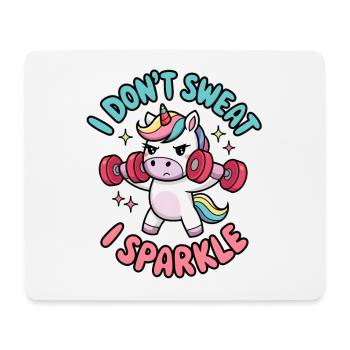 Ich schwitze nicht, ich funkle - Mousepad (Querformat) - Weiß - Vorne