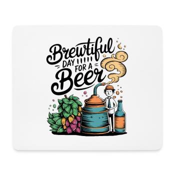Journée brassicole pour une bière - Tapis de souris (format paysage) - blanc - Devant
