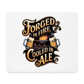 Forge In Fire Cooled In Ale - Mouse Pad (horizontal) - white - Front