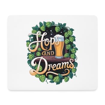 Hopfen und Träume - Mousepad (Querformat) - Weiß - Vorne