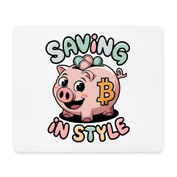 Stilvolles Sparen - Mousepad (Querformat) - Weiß - Vorne