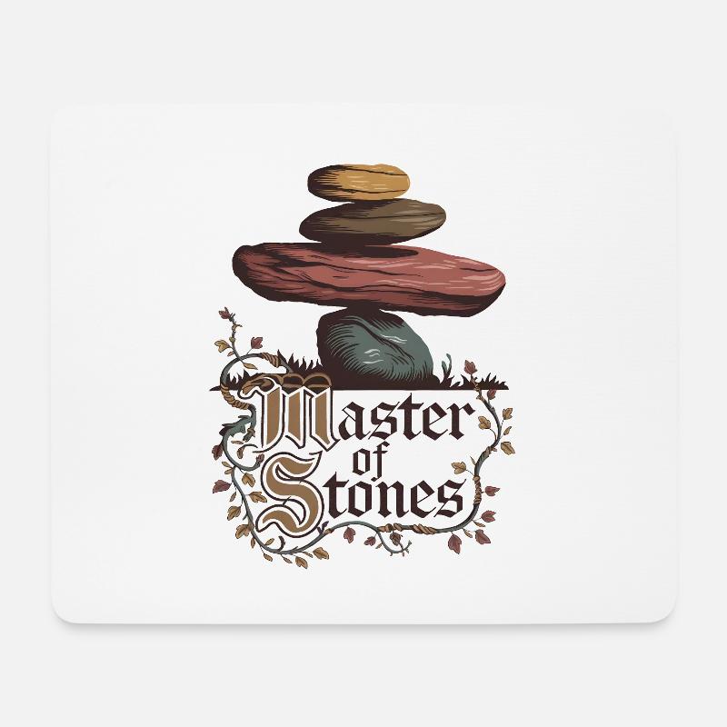 Master Of Stones - Mouse Pad (horizontal) - white