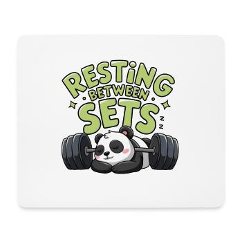 Resting Between Sets - Mouse Pad (horizontal) - white - Front