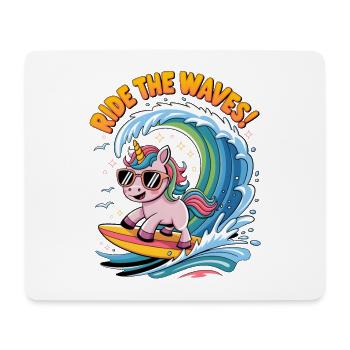 Surfez sur les vagues ! - Tapis de souris (format paysage) - blanc - Devant