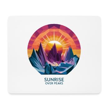 Sunrise Over Peaks - Mouse Pad (horizontal) - white - Front