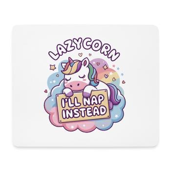 Faulpelz: Ich mache stattdessen ein Nickerchen - Mousepad (Querformat) - Weiß - Vorne