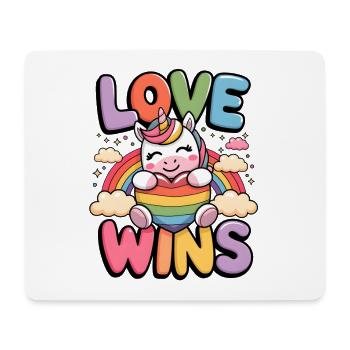 Love Wins - Mouse Pad (horizontal) - white - Front