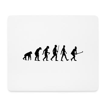 Evolution Hockey Spielerin Feldhockey Spieler Puls - Mousepad (Querformat) - Weiß - Vorne