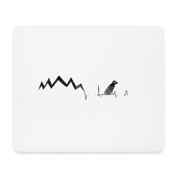Herzschlag - Hund - Gebirge - (4) - Mousepad (Querformat) - Weiß - Vorne